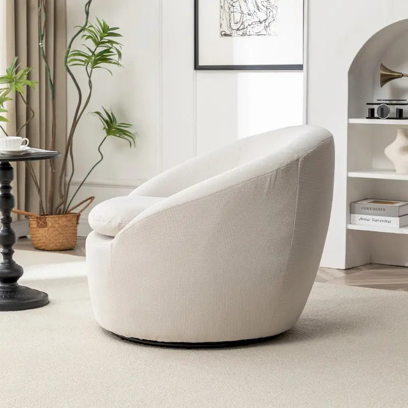Fauteuil pivotant - Rotation à 360° - Tissu bouclette
