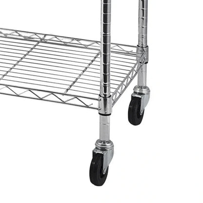 Étagère métallique à 5 niveaux avec roulettes - (59,06 x 17,72 x 70,87)