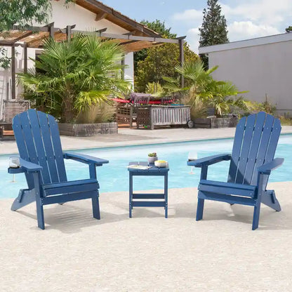 Bonosuki Lot de 2 chaises pliantes Adirondack pour patio et brasero