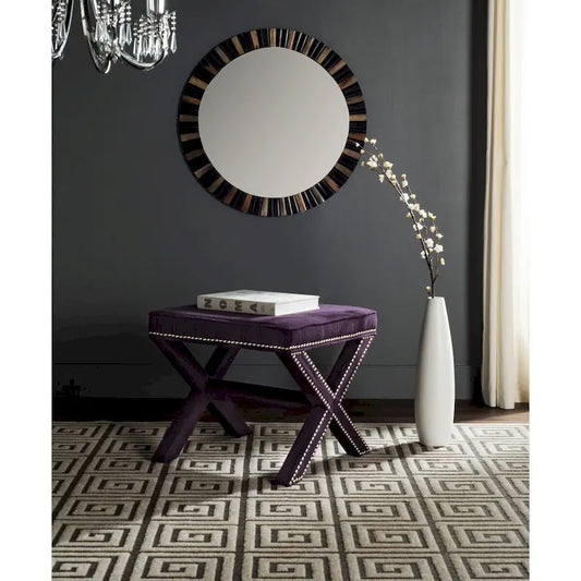 SAFAVIEH Shavonne Ottoman banc en X