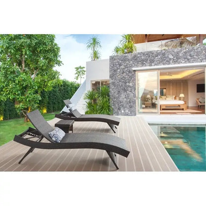 Chaises longues en osier tout temps - Lot de 2