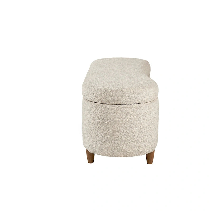Banc de rangement rabattable INK+IVY Bailey Taupe Boucle