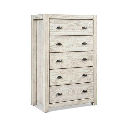 Commode 5 tiroirs en bois massif Montauk Grain Wood Furniture