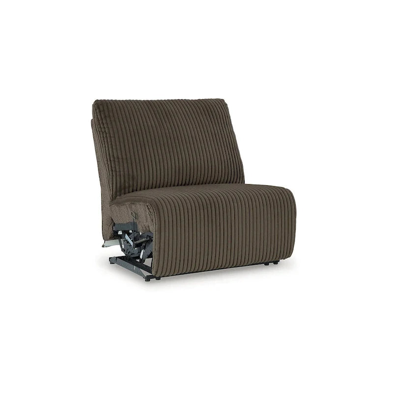 Signature Design by Ashley Canapé d'angle inclinable 6 places avec chaise longue Top Tier marron - 147 L x 134 P x 41 H