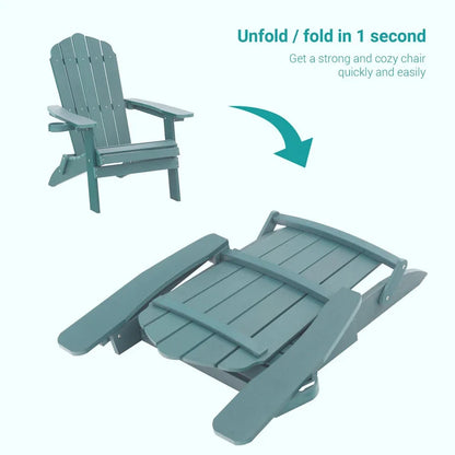 Bonosuki Lot de 2 chaises pliantes Adirondack pour patio et brasero