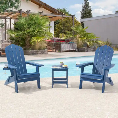 Bonosuki Lot de 2 chaises pliantes Adirondack pour patio et brasero