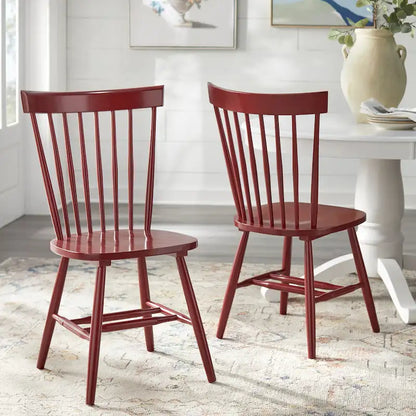 Chaises de salle à manger à barreaux en bois massif Venice Simple Living (Lot de 2)