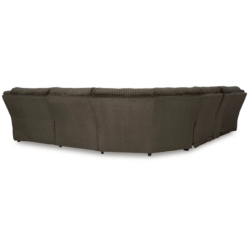 Signature Design by Ashley Canapé d'angle inclinable 6 places avec chaise longue Top Tier marron - 147 L x 134 P x 41 H