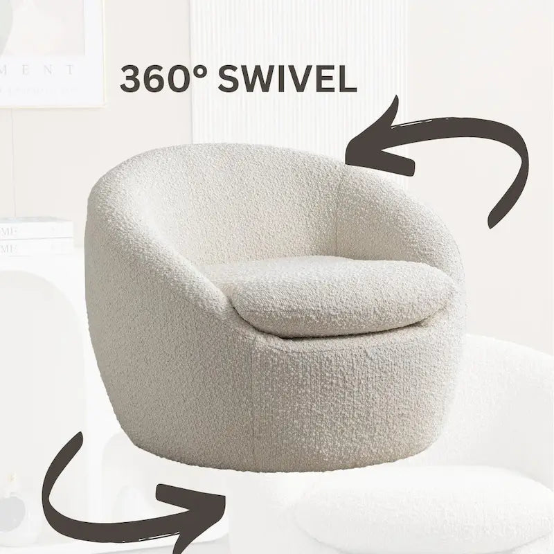 Fauteuil pivotant - Rotation à 360° - Tissu bouclette