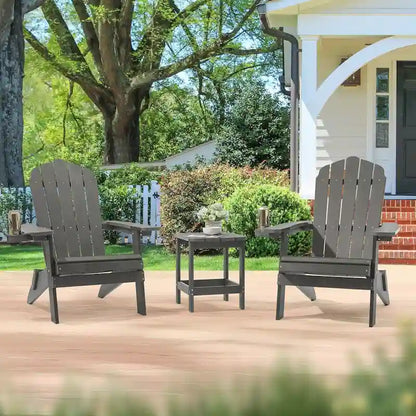 Bonosuki Lot de 2 chaises pliantes Adirondack pour patio et brasero
