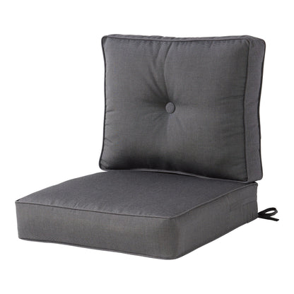 Ensemble de deux coussins d'extérieur haut de gamme Sunbrella pour assise profonde