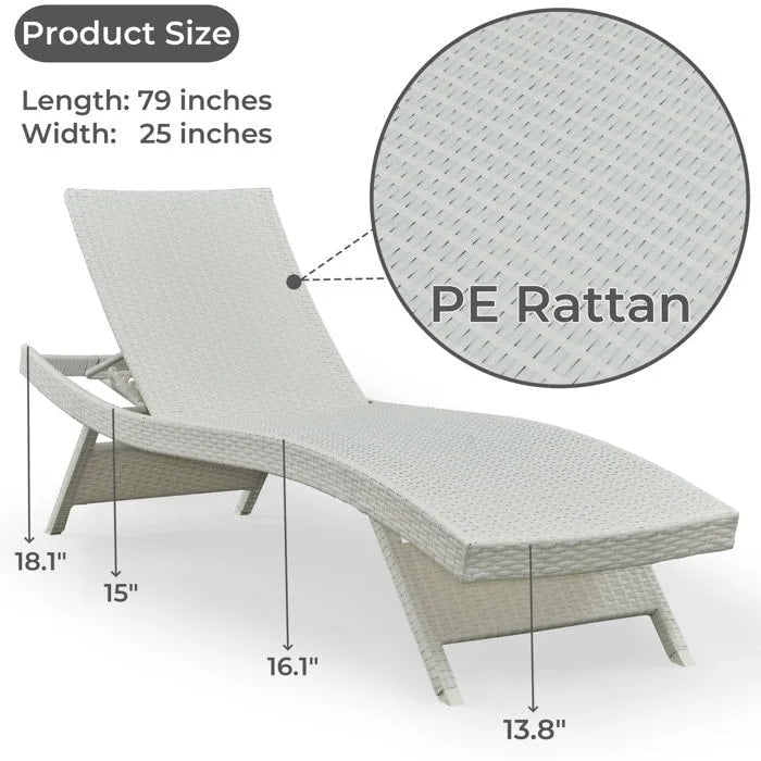 Chaises longues en osier tout temps - Lot de 2
