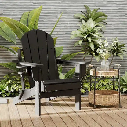 Chaise Adirondack pliante d'extérieur avec porte-gobelet