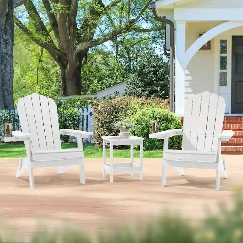 Bonosuki Lot de 2 chaises pliantes Adirondack pour patio et brasero