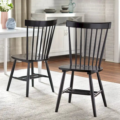 Chaises de salle à manger à barreaux en bois massif Venice Simple Living (Lot de 2)