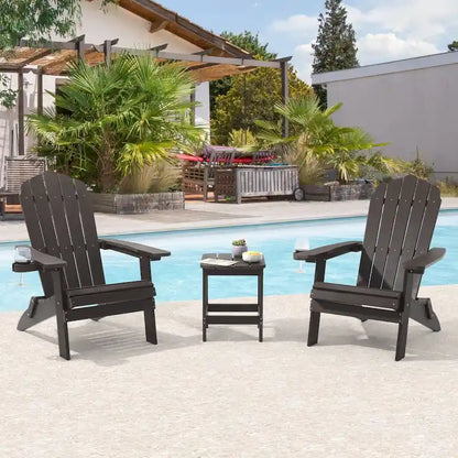 Bonosuki Lot de 2 chaises pliantes Adirondack pour patio et brasero