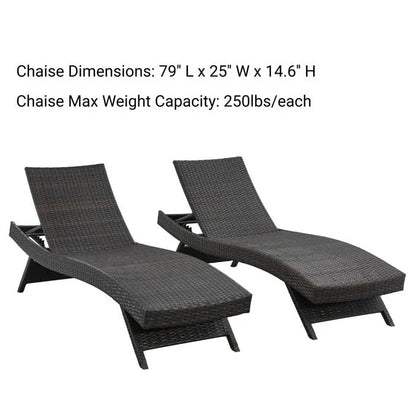 Chaises longues en osier tout temps - Lot de 2