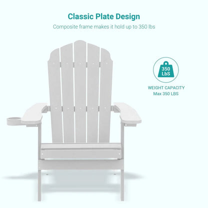 Bonosuki Lot de 2 chaises pliantes Adirondack pour patio et brasero