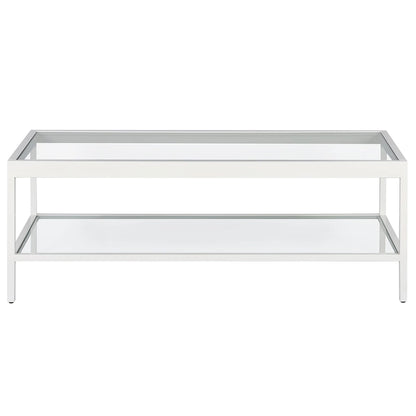 Table basse Alexis en métal et verre