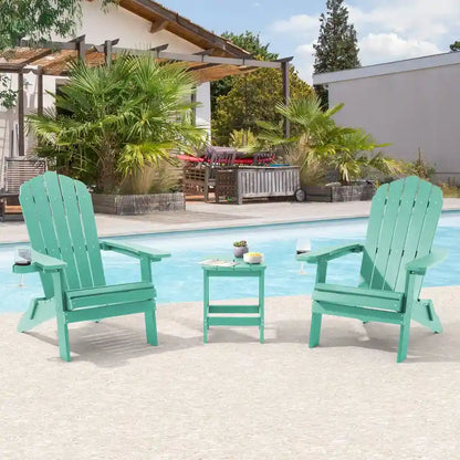 Bonosuki Lot de 2 chaises pliantes Adirondack pour patio et brasero