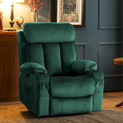 Fauteuil inclinable releveur électrique grand format MCombo avec repose-pieds extensible pour personnes âgées de grande taille, télécommande manuelle, porte-gobelets, tissu 7426