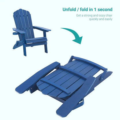 Bonosuki Lot de 2 chaises pliantes Adirondack pour patio et brasero