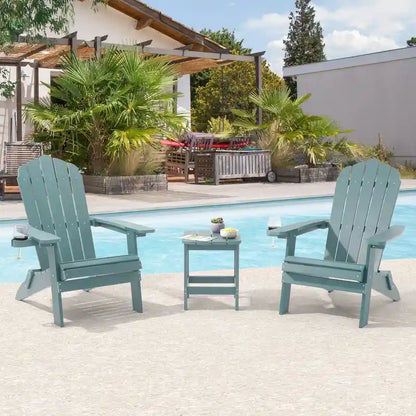 Bonosuki Lot de 2 chaises pliantes Adirondack pour patio et brasero
