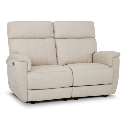 Canapé inclinable électrique MCombo 60,2 po avec massage et double chauffage, appuie-tête réglable, ports USB et Type C, tissu