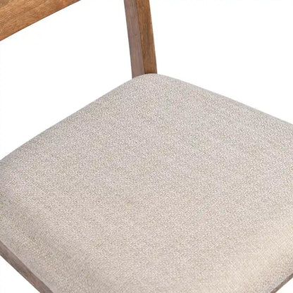 Lot de 4 chaises de salle à manger en bois à dossier à lattes