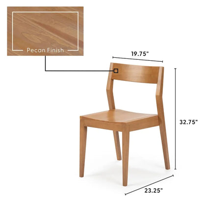 Chaise de salle à manger moderne en bois massif Plank and Beam