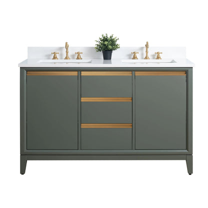 Meuble-lavabo Vanity Art avec évier en céramique et dessus en marbre reconstitué