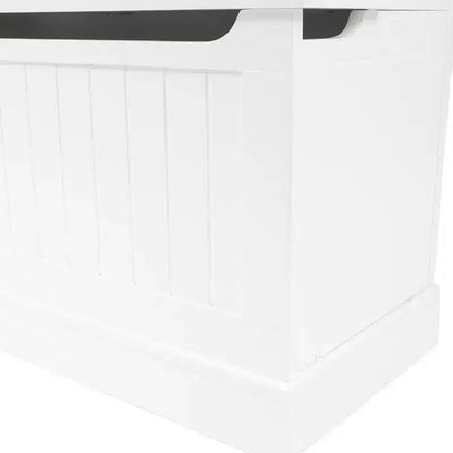 Meuble d'entrée LuxenHome blanc en MDF avec banc de rangement