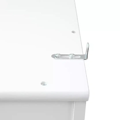 Meuble d'entrée LuxenHome blanc en MDF avec banc de rangement