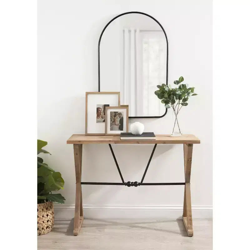 Console de table rectangulaire en bois Kate and Laurel Travere, 42x16x30, marron rustique