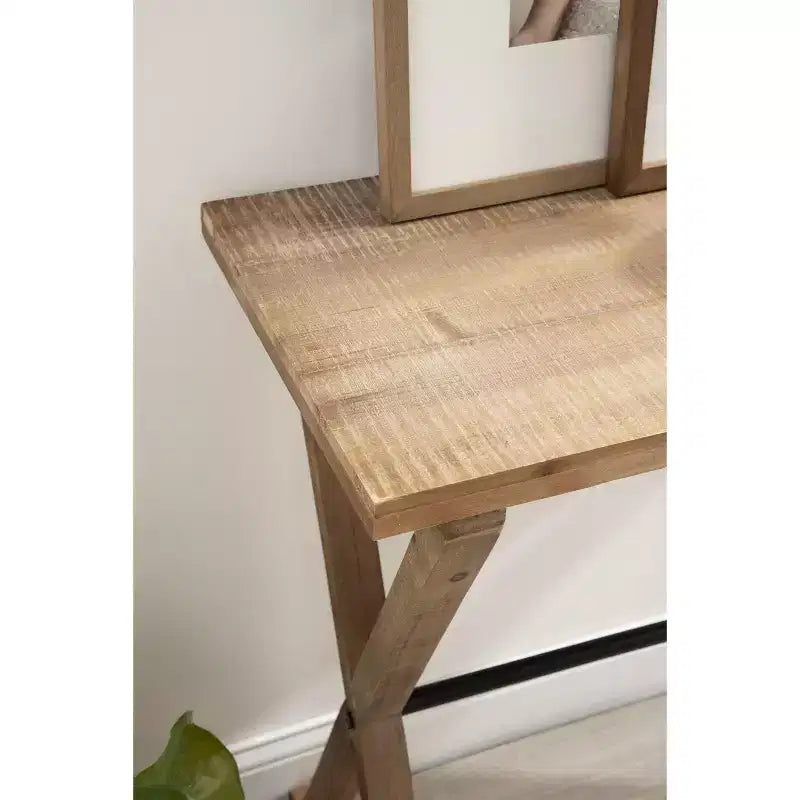Console de table rectangulaire en bois Kate and Laurel Travere, 42x16x30, marron rustique