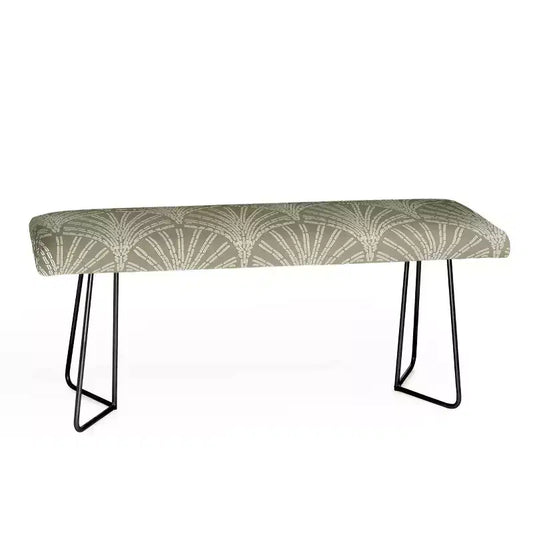 Iveta Abolina Scallop Fan Sage Bench - Deny Designs