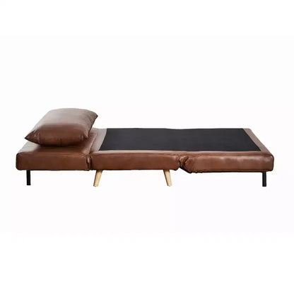 Fauteuil-lit pliant Merrick Lane avec capitonnage en canaux et oreiller