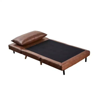 Fauteuil-lit pliant Merrick Lane avec capitonnage en canaux et oreiller