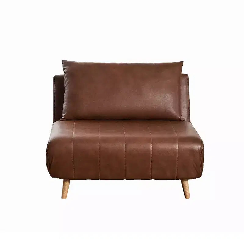 Fauteuil-lit pliant Merrick Lane avec capitonnage en canaux et oreiller