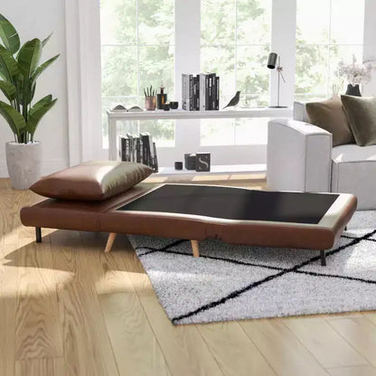 Fauteuil-lit pliant Merrick Lane avec capitonnage en canaux et oreiller