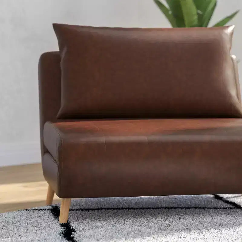 Fauteuil-lit pliant Merrick Lane avec capitonnage en canaux et oreiller