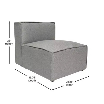 Flash Furniture Bridgetown, Canapé modulable de luxe, Siège central sans accoudoirs