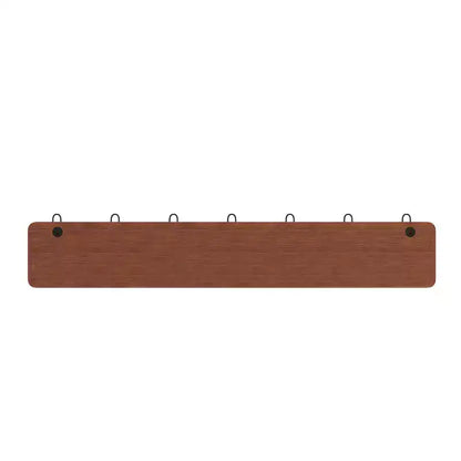 Étagère de rangement murale en pin Merrick Lane de 34 pouces avec crochets de suspension, pour entrée, cuisine, salle de bain
