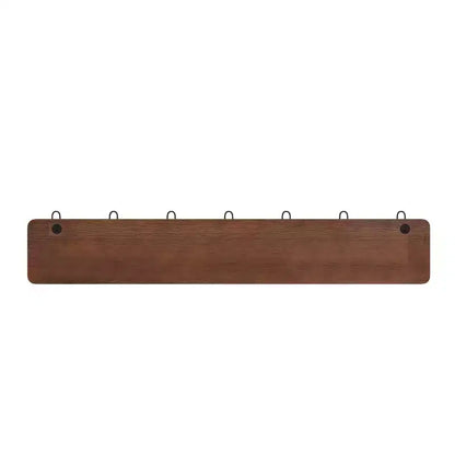 Étagère de rangement murale en pin Merrick Lane de 34 pouces avec crochets de suspension, pour entrée, cuisine, salle de bain