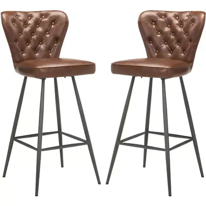 Tabouret de bar touffeté moderne du milieu du siècle Aster (ensemble de 2) - FOX1703 - Safavieh Couture