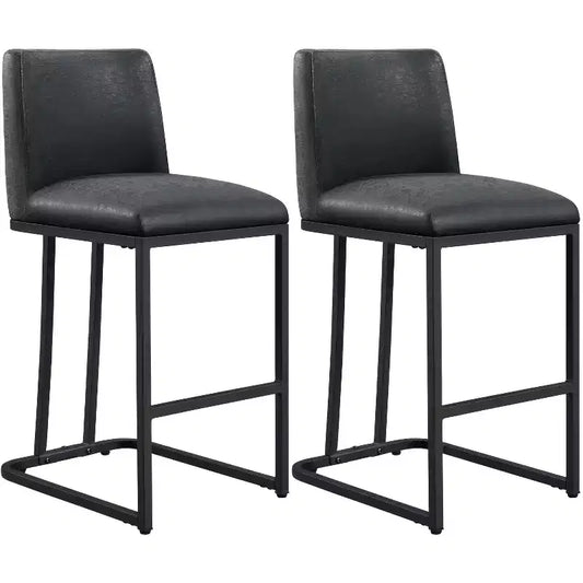 Yaheetech Set of 2 Modern Upholstered Bar Stools for Kitchen Dining