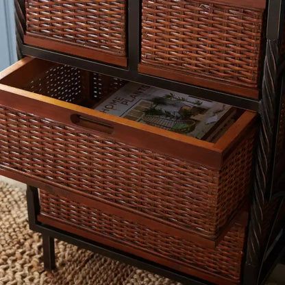 Meuble de rangement à 4 tiroirs Andrew - AMH6511 - Teck foncé - Safavieh Couture