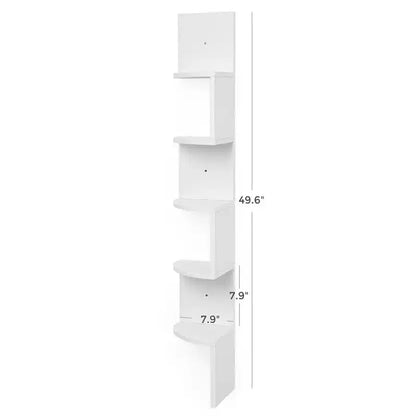 VASAGLE Étagère d'Angle, Étagère Murale Flottante à 5 Niveaux pour Plantes