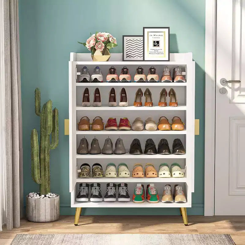 Meuble à chaussures en bois à 7 niveaux Tribesigns
