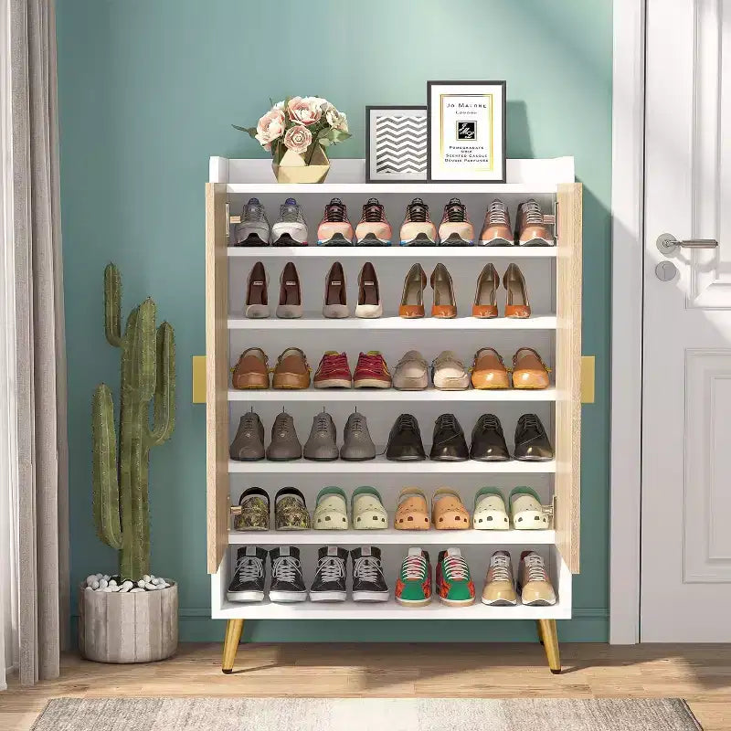 Meuble à chaussures en bois à 7 niveaux Tribesigns